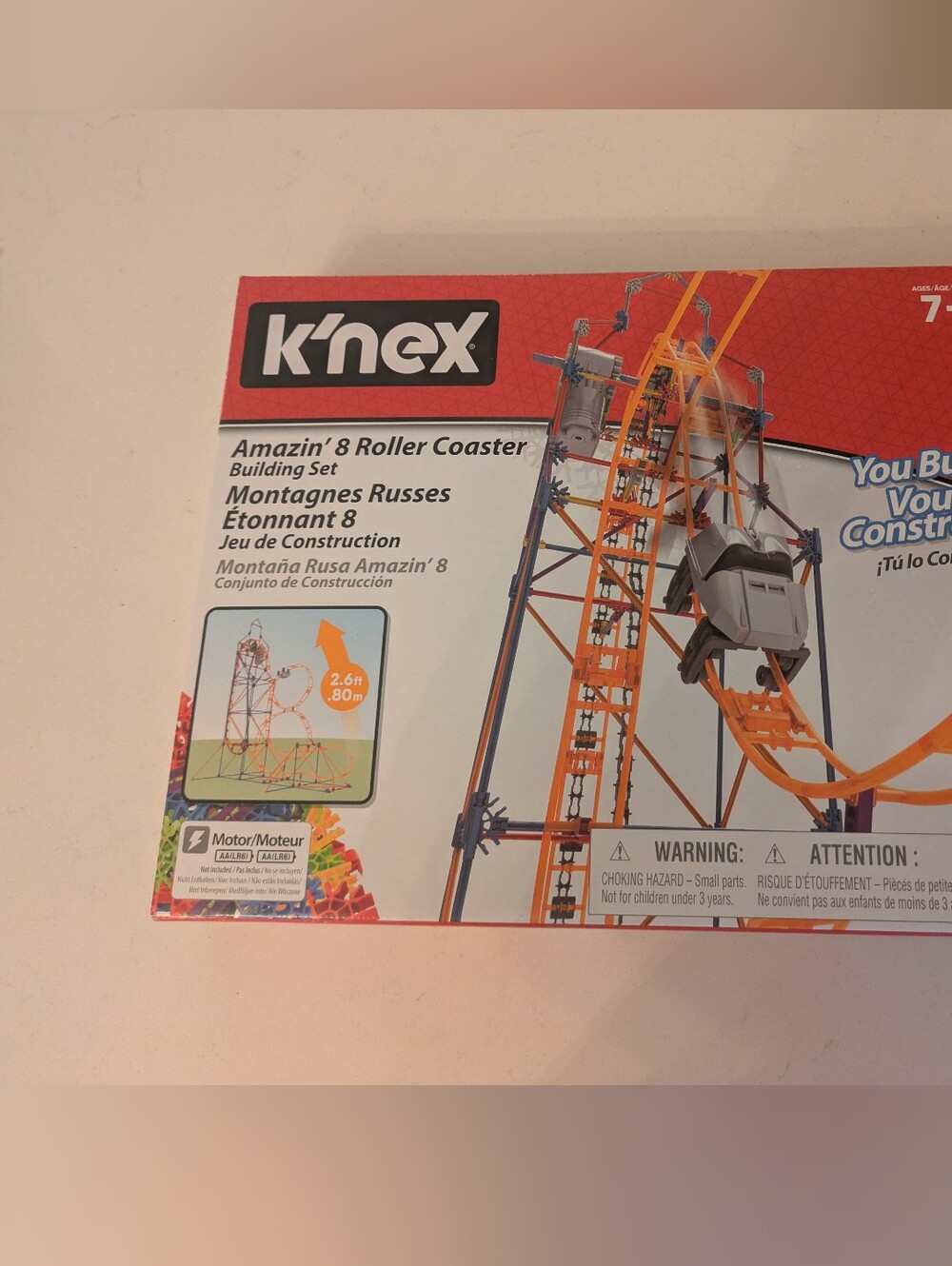 K'NEX Amazing 8 Roller Coaster Building Set - Orange & Gray